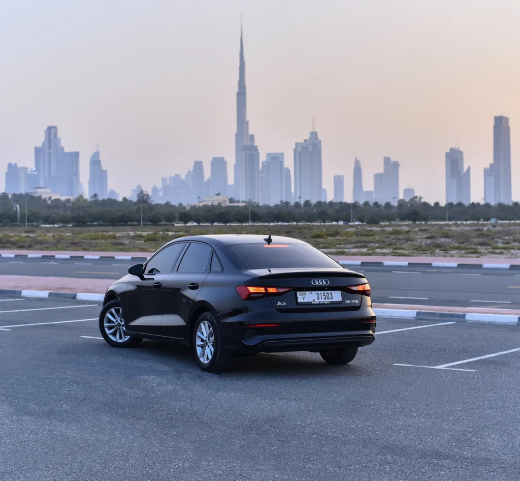 Affordable Audi A3 rental Dubai with modern features and sleek design