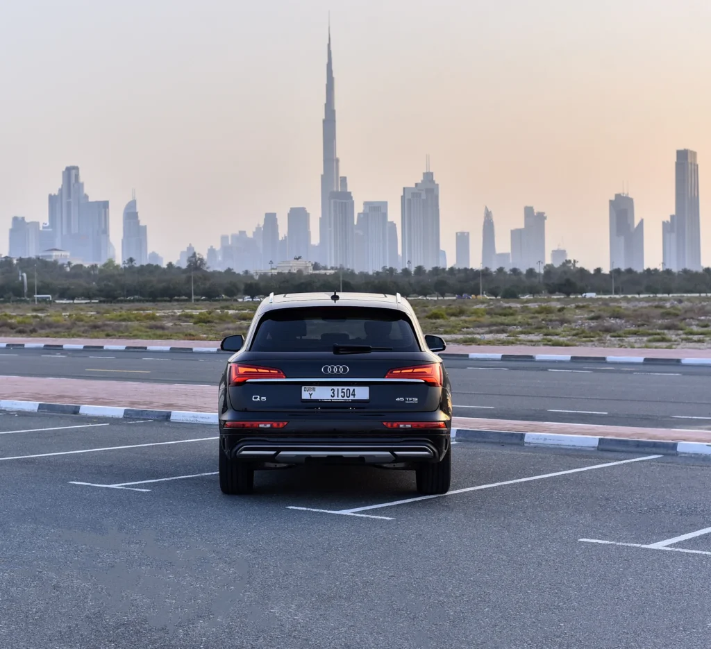 Audi Q5 hire Dubai with luxury interiors and advanced safety features