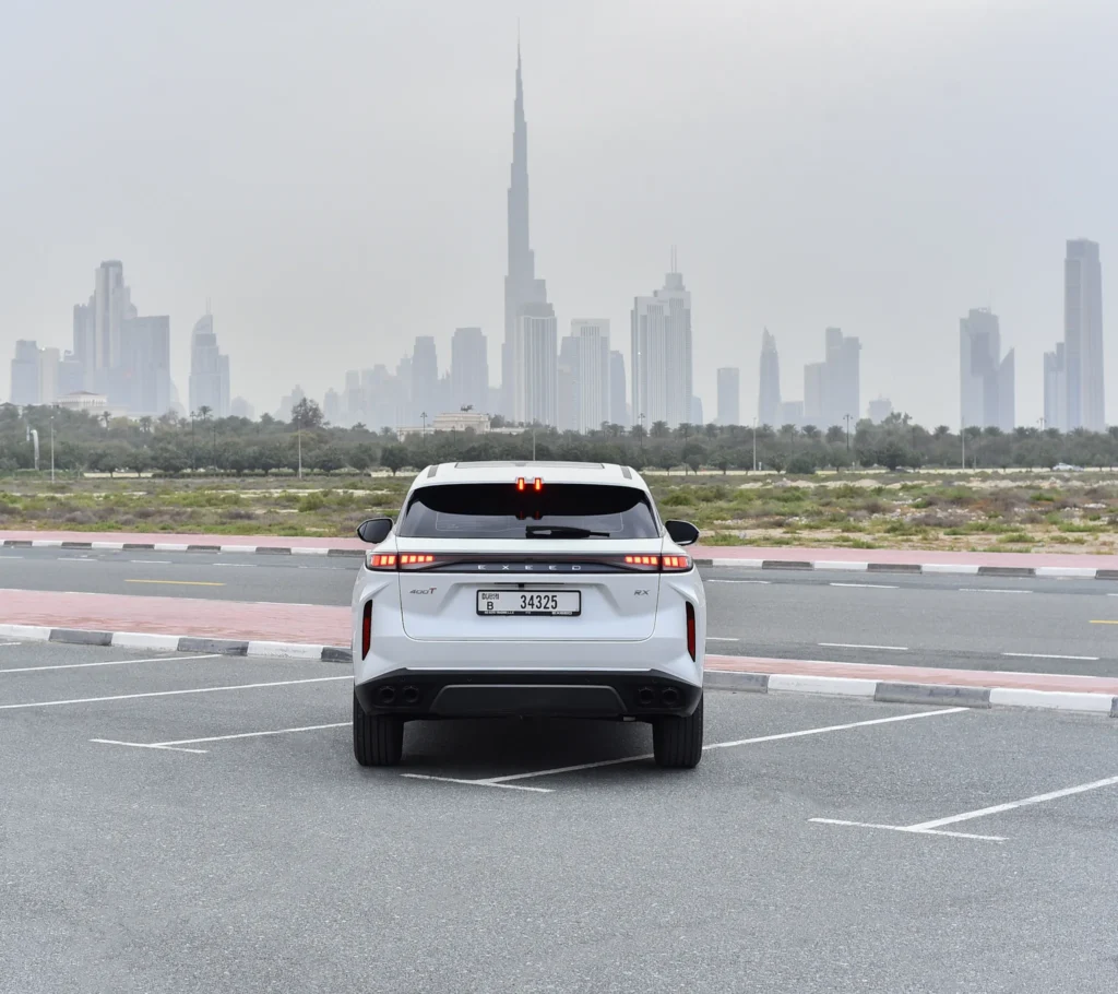 Rent Exeed RX in Dubai for smooth driving and modern SUV experience
