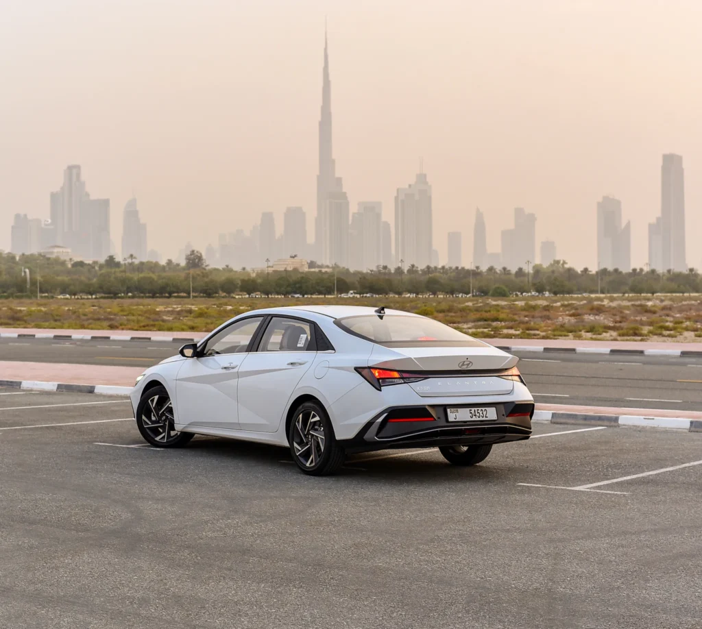 Hyundai Elantra 2025 hire Dubai ideal for business travel and daily use